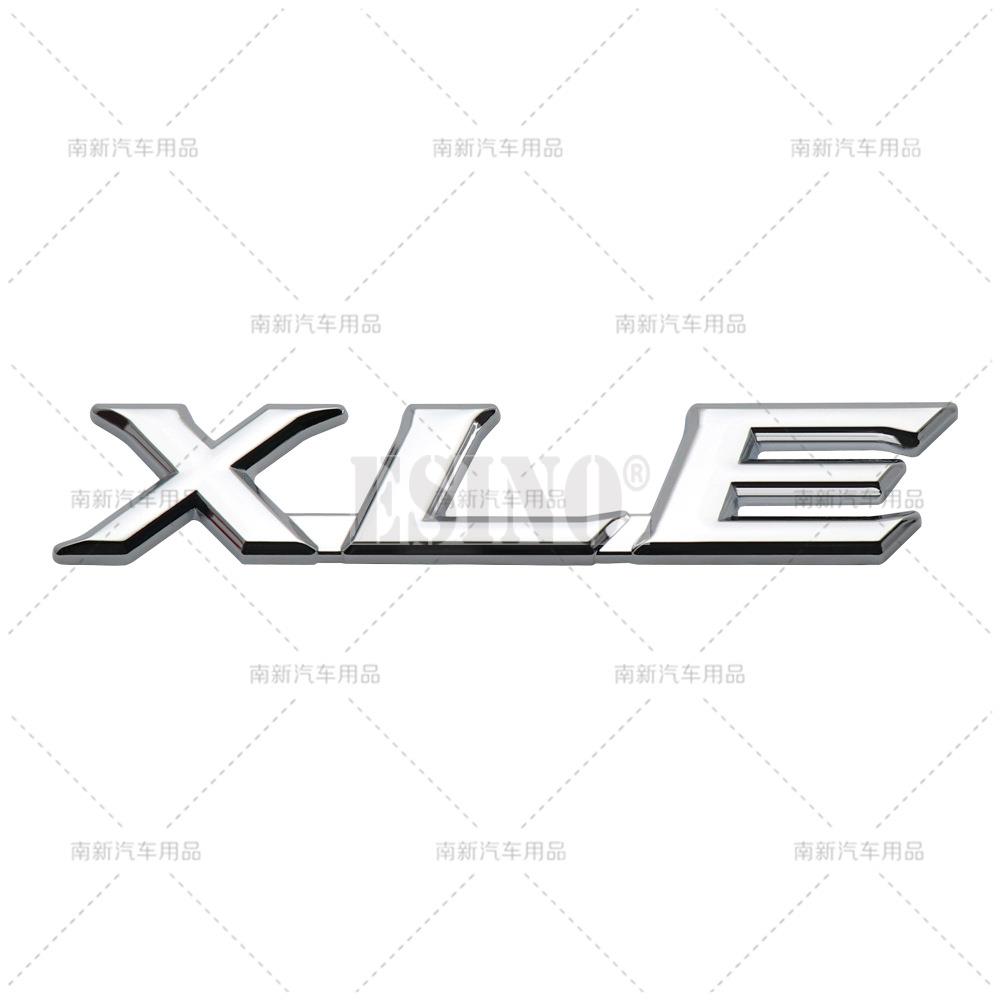 RE02Car Styling 3D LE XLS XLE Car Metal Alloy RearTrunk Fender Adhesive Badge Body Tailgate Displaceme Emblem For Toyota Sienna
