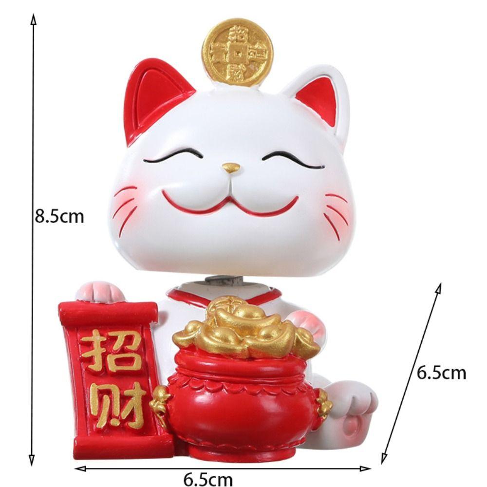 Japanese Lucky Cat Figurines Creative Car Ornaments Gifts Auto Interior Ornament  Office