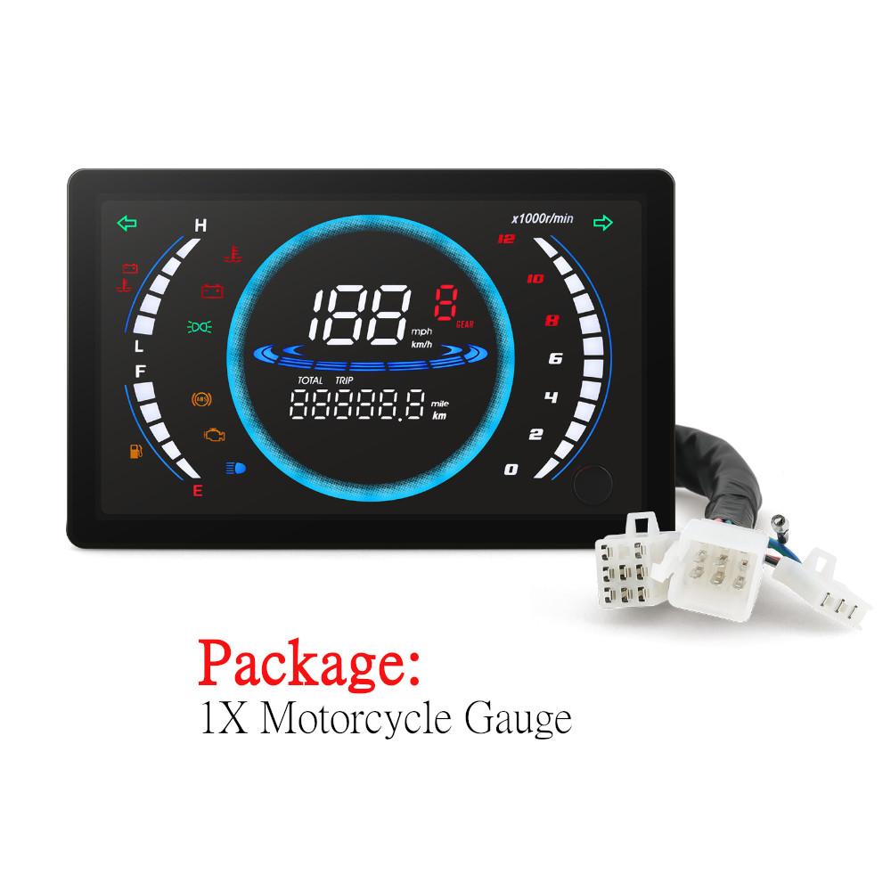 

ized Universal Motorcycle Tachometer RPM Water Temperature Digital Meter Speedometer Assy For Only Single Cylinder Engines Without sensor