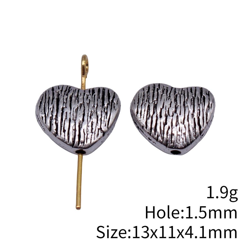 Heart Loose Beads For Valentine Bracelet Necklace DIY Vintage Jewelry Making Supplies For Charm