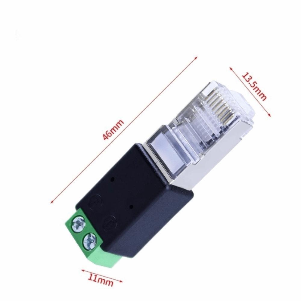 2PIN Terminal RJ45 To RS485 Converter Crystal Head To Terminal Adapter DVR System