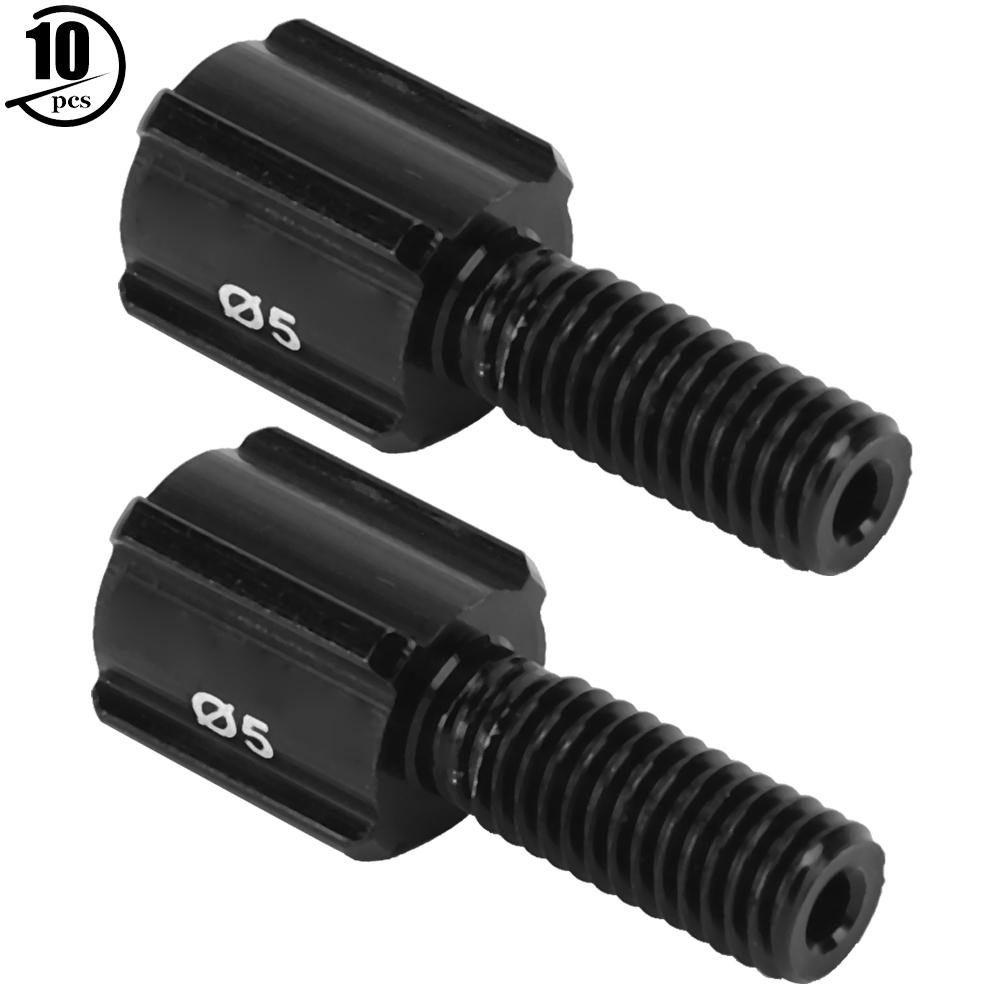 

10PCS RC122 Black Road Bike Rear Derailleur Brake Cable Line Thumb Shifter Adjuster ScrewM5