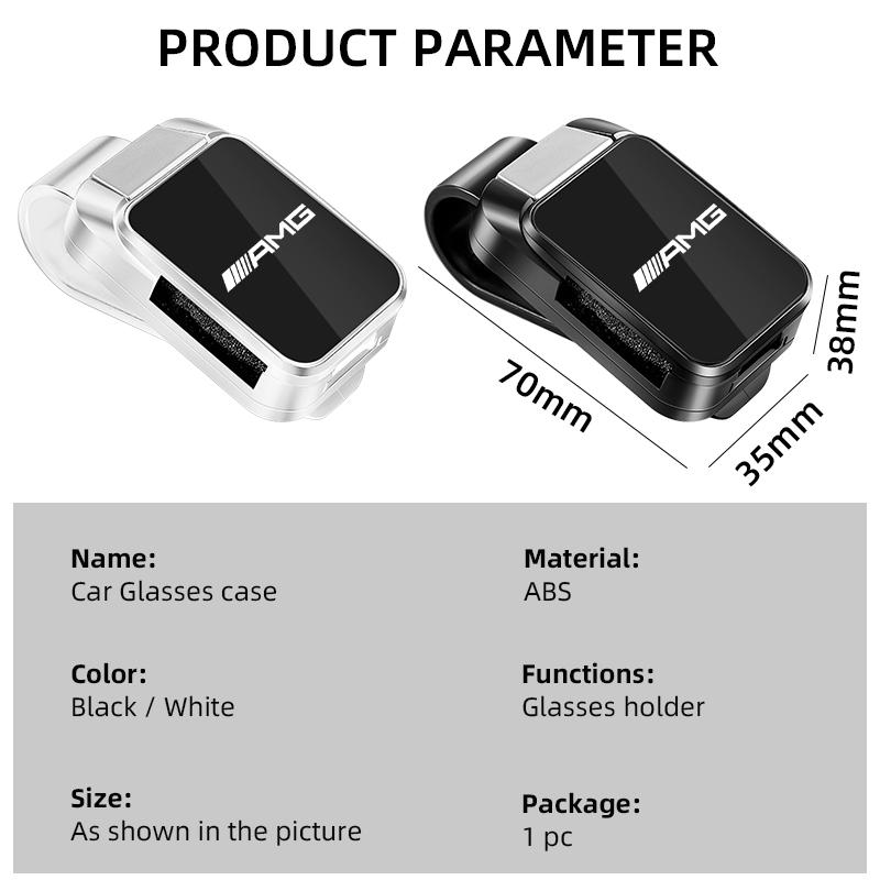 NSY2   Car Stickers Car Eyeglass Holder Glasses Storage Clip Sunglasses Holder with Sponge Protection for Mercedes Benz AMG GLE GLS CLA