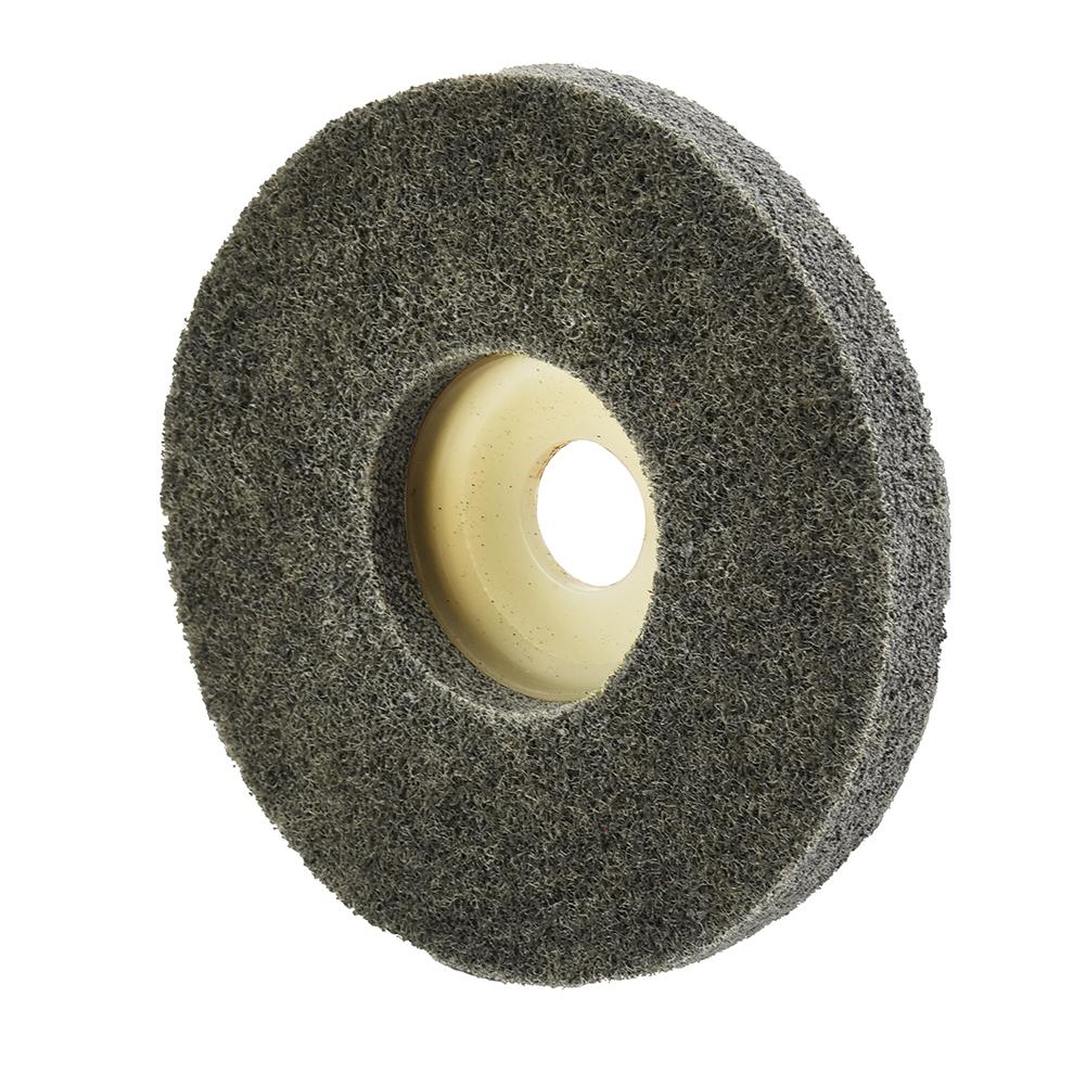 Dark Gray Nylon Fiber Polishing Buffing Wheel Disc Pad For Metal Wood 100mm/ 4