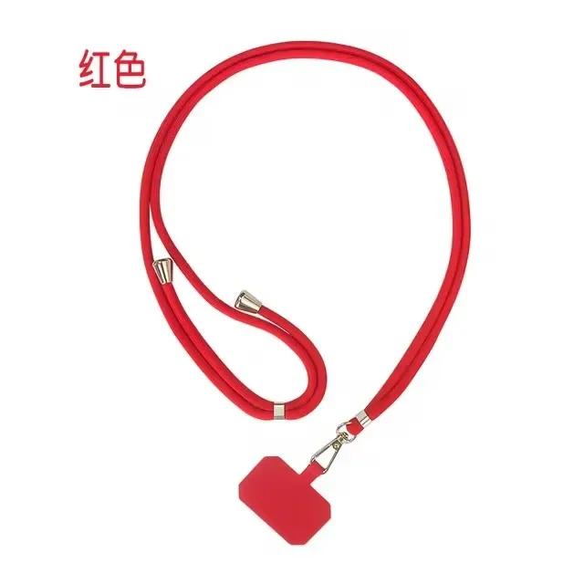 

Регулируемый подвесной элемент для мобильного телефона, зажим для задней части, фиксированная подвешивающая карта на шею, универсальный ремешок для безопасности и защиты от потери, ремень через плечо красный
