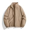 Men Plus Size Stand Collar Casual American Workwear Jacket Outerwear