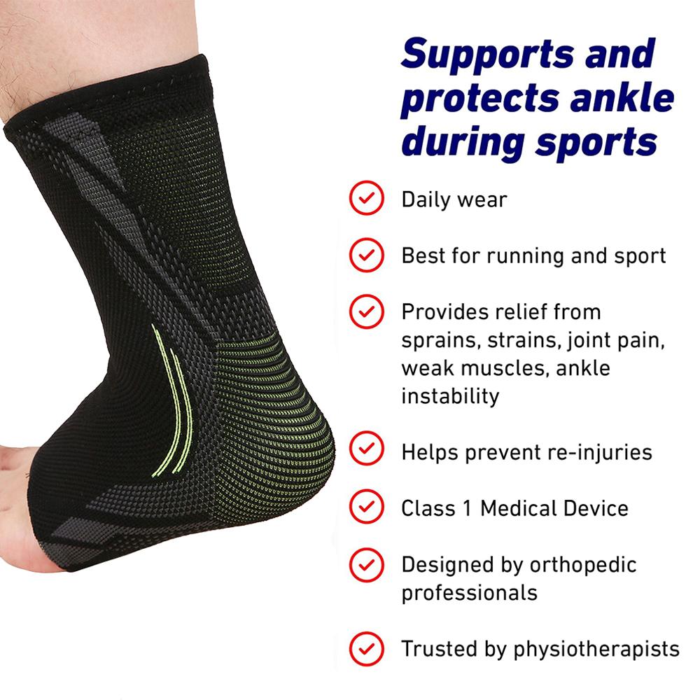 Sports Ankle Brace Compression Strap Sleeves Support 3D Weave Elastic Bandage Foot Protective Gear Gym Fitness Ankle