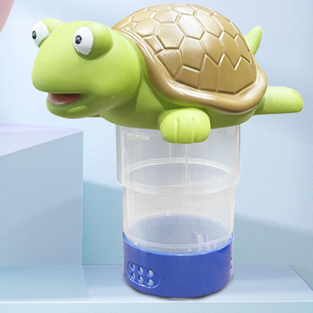 Pool Turtle Chlorine Dispenser Cute Turtle Chlorine Tablets Holder Floater Safe Clear Animal Floating Chlorinator For Hotel