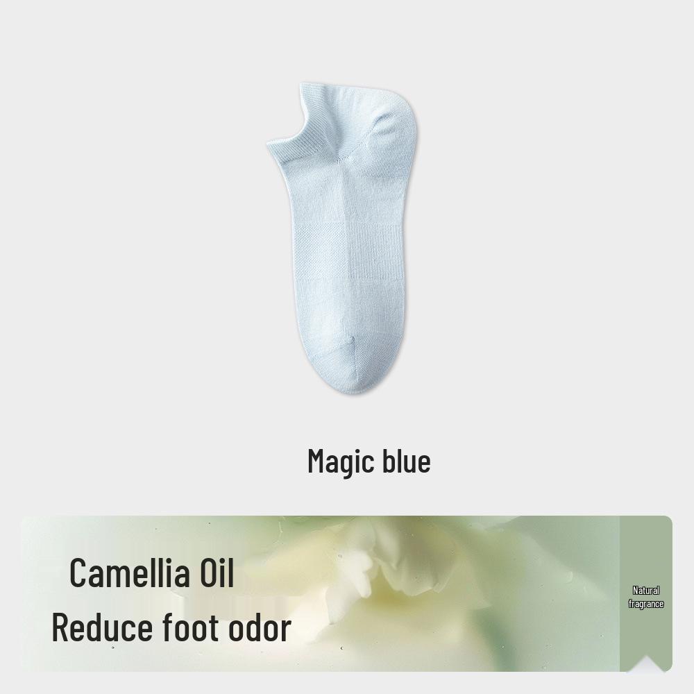 Damen Kniehohe Kamelie Antibakterielle Baumwollsocken, Hohe Elastizität, Reine Baumwolle für Frühling und Herbst.