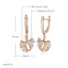 Rose Gold Color Creative Crystal Flower Drop Earrings For Women Fashion Natural Zircon Accessories Vintage Jewelry