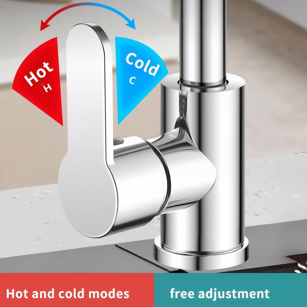 360 Degree Multifunctional Swivel Faucet Kitchen Sink Faucet 4 Modes Hot and Cold Water Faucet for Kitchen Bathroom