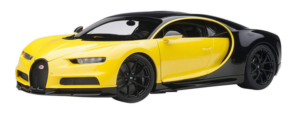 AUTOart Bugatti Chiron 2017 Finished Product 1/18 Yellow/Black