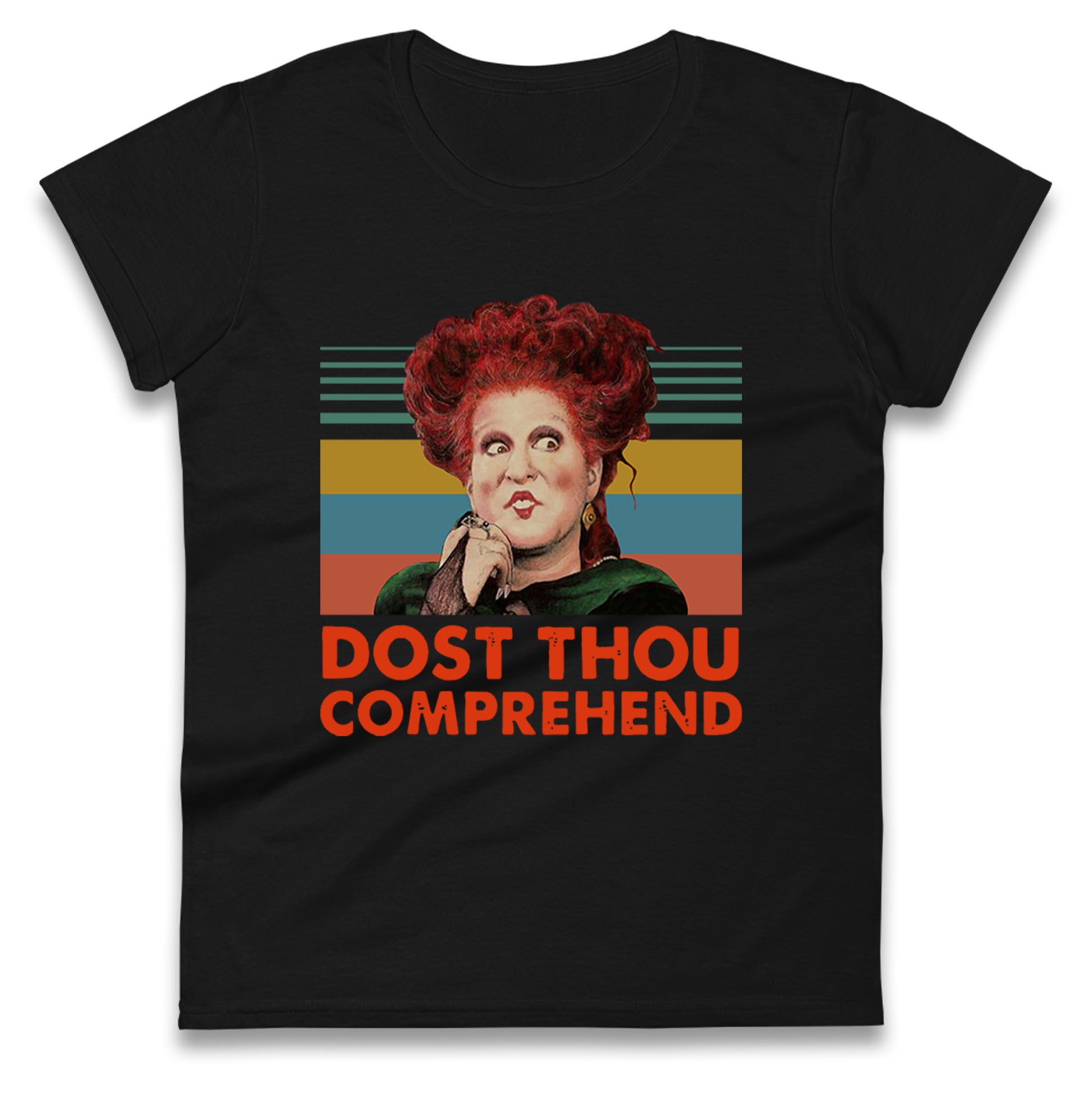 

The Sandersons Sisters Dost Thou Comprehend Halloween Womens T Shirt Mens Tops Tees Unisex 2XL