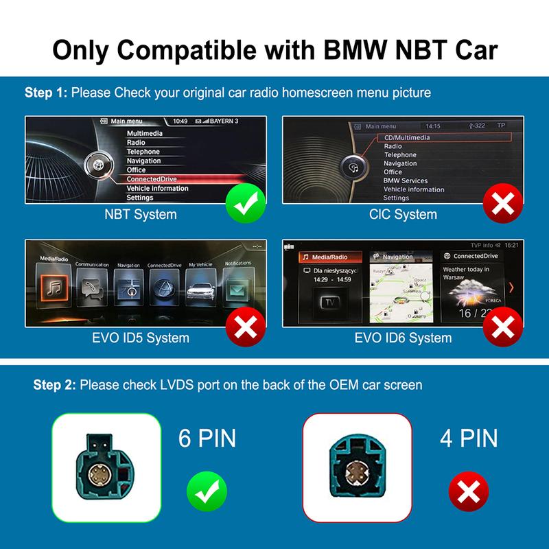 Wireless CarPlay Android Auto Interface Decoder Box For BMW 5 6 7 Series F01 F02 2013-2015 NBT System Mirror Link Plug and Play