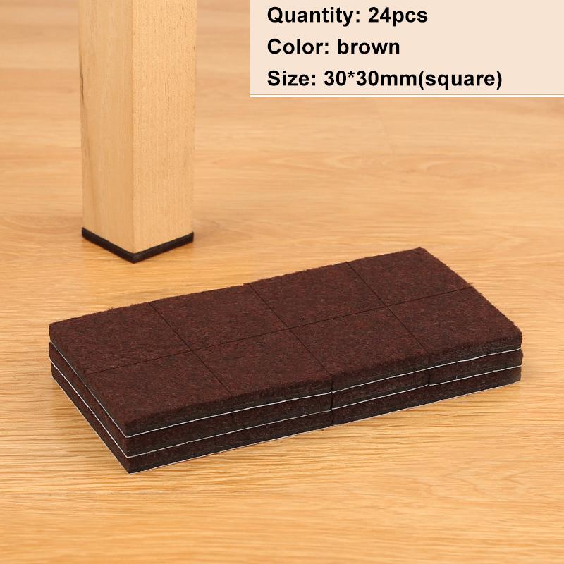 Felt Pads Furniture Feet Protector 5mm Square Table Chair Leg Stickers Cover Mats Wood Floor Protectors Bottom Anti-Slip Pads