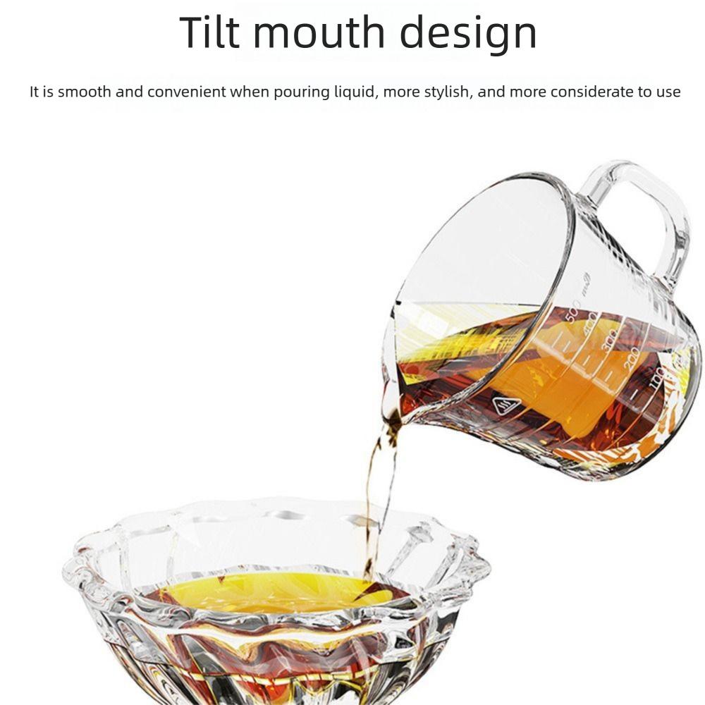 with Lids Glass Cooking Cup with Clear Scale Measuring Jugs with Handle  Kitchen