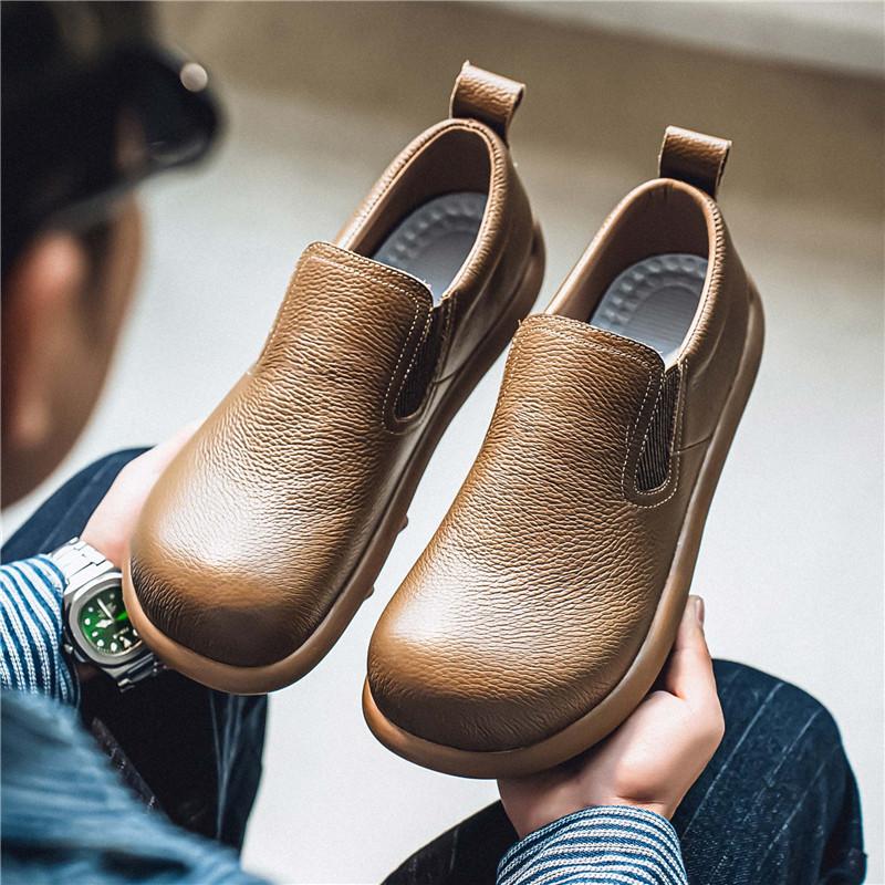 

Модная мужская повседневная обувь, мужские лоферы класса люкс, черные кожаные туфли, формальная деловая обувь, легкая обувь для ходьбы, обувь для лодки 39 хаки