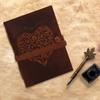 Vintage Leather Journal Book Of Shadow Grimoire Antiik Deckle Paber Heart