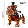 300ml Bulldog Shape Whiskey Bottle French Bulldog Whiskey Bottle Large Capacity Liquor Glass Alcohol Decanter For Father Men