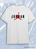 Jordan White Crew Neck Short Sleeve T-Shirt with Black JORDAN Red Jumpman