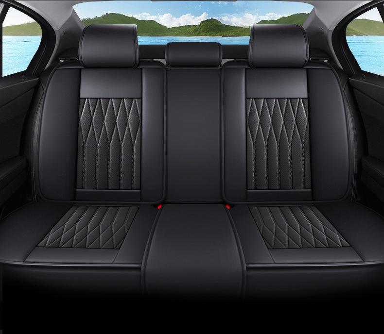 All-Season Universal Leather Car Seat Cushion Cover for Sedans, SUVs, and Trucks