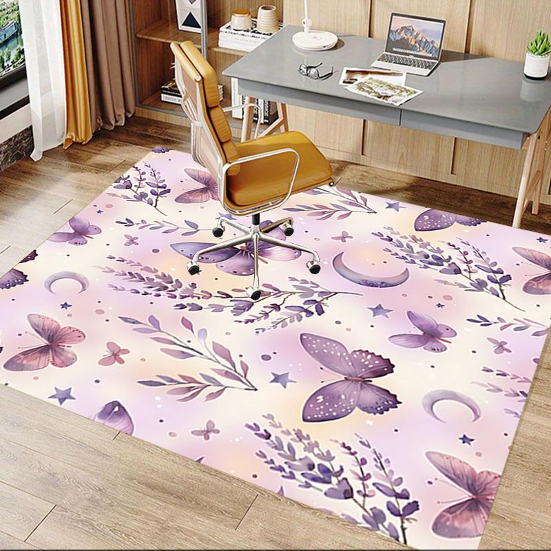 1PC Butterfly Flowers Extra Large Non-Slip Floor carpet, Office, family, bedroom, Studio - Large Area Rug,Longlasting Material-K0367