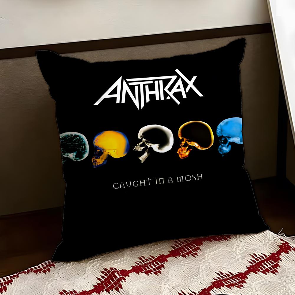 AAnthrax Band Cushion Cover Reversible Soft Durable Pillow Cover Home Car MultiScene Use for Daily Comfort