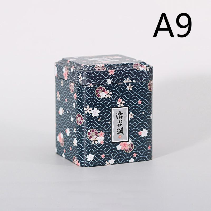 Mini Square Tinplate Storage Box Sealed Tea Caddy Small Coffee Jar Tea Leaves Container Cans Small Spices Storage Boxes