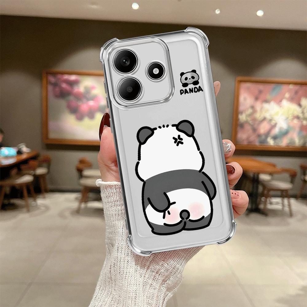 

Cartoon Cute Panda Phone Cover Case for Redmi Note 14 Pro Plus 11 Note 13 A3 A5 13C 10 Lite 12 11s K80 9 Pro Redmi A3