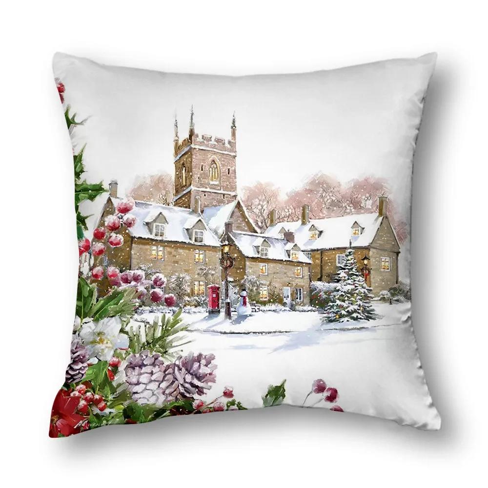 Upgrade Your Living Room Decor With Festive Spirits Christmas Decoration Cushion Cover Home Decor 40x40 45x45 50x50 60x60