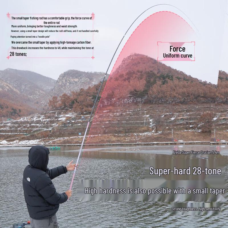 Aiyida Ultra-Light 28-Tune Carbon Crucian Carp Hand Fishing Rod