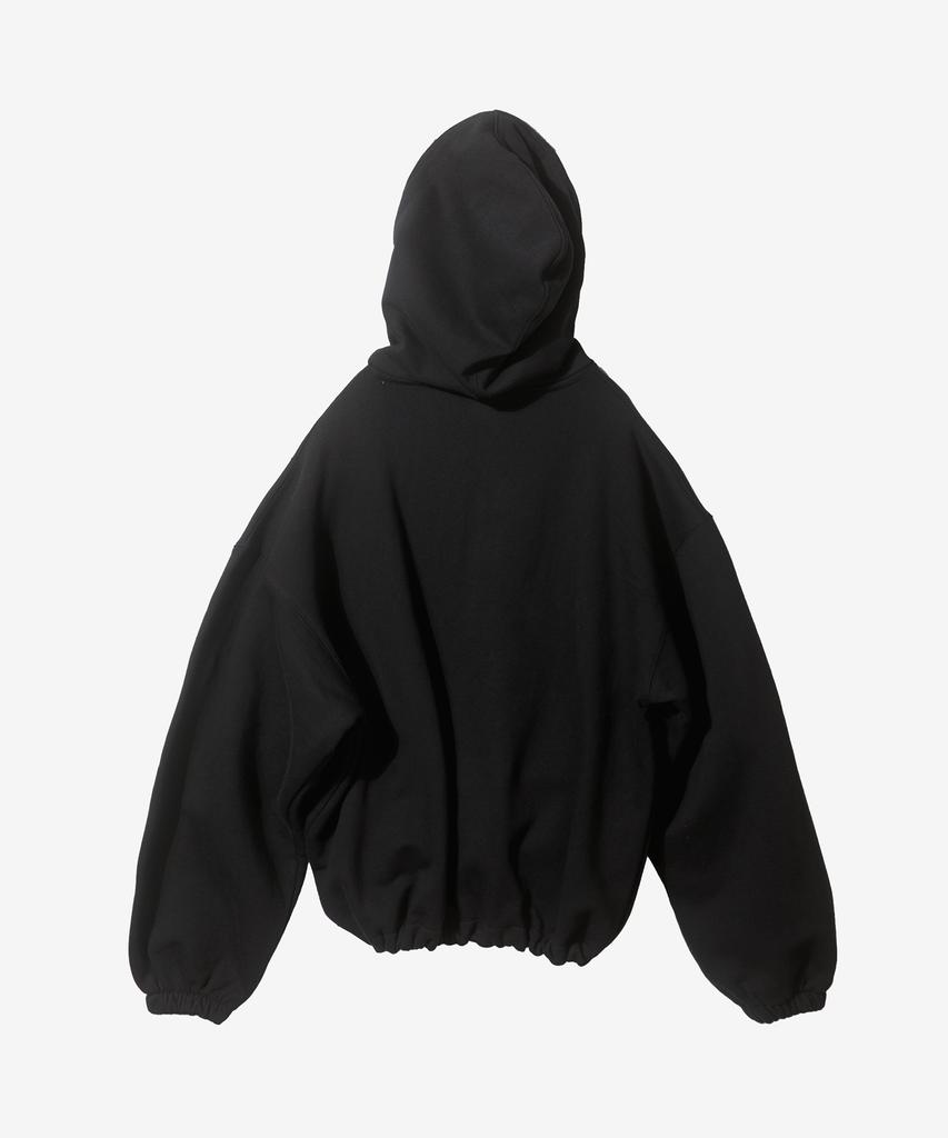 6:19 String Mid Length Hoodie - Black