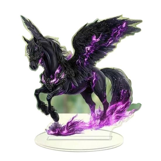 Acrylic Table Sign 2D Flat Fairy/Tree/Nativity Scene/Crow Desktop Ornament for Christmas Easter Home Office Shelf Tabletop Decor