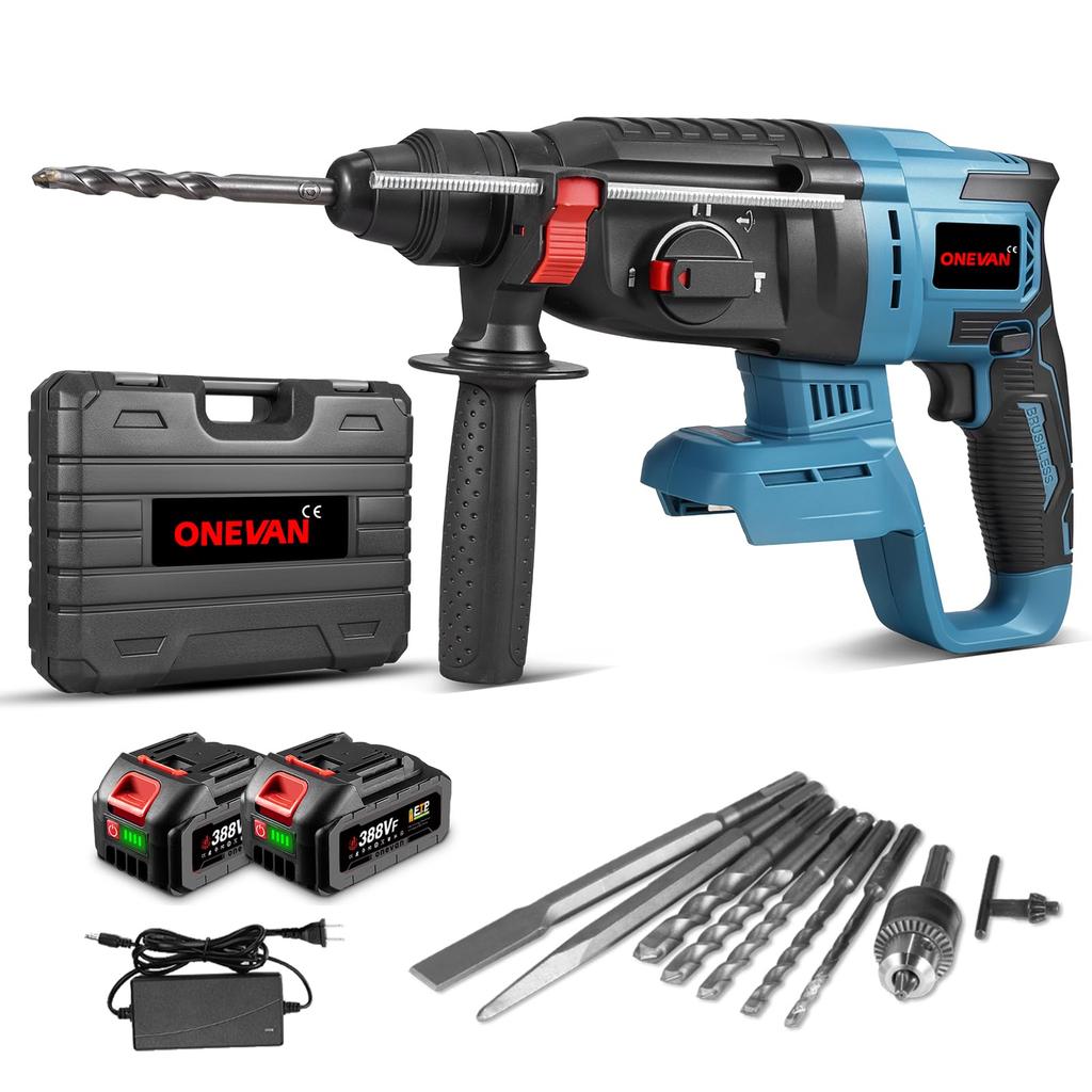 Rechargeable Cordless Hammer 21V Cordless Brushless Makita Infinitely Variable Maximum Speed 1500 Drilling and Chiseling for 26mm 13mm and 28mm Fast