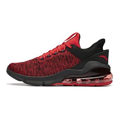 Halbhandfläche Luftpolster Stoßdämpfend Atmungsaktiv Niedrige Top Trainingsschuhe Herren Sneaker Schwarz Rot 11917772-7
