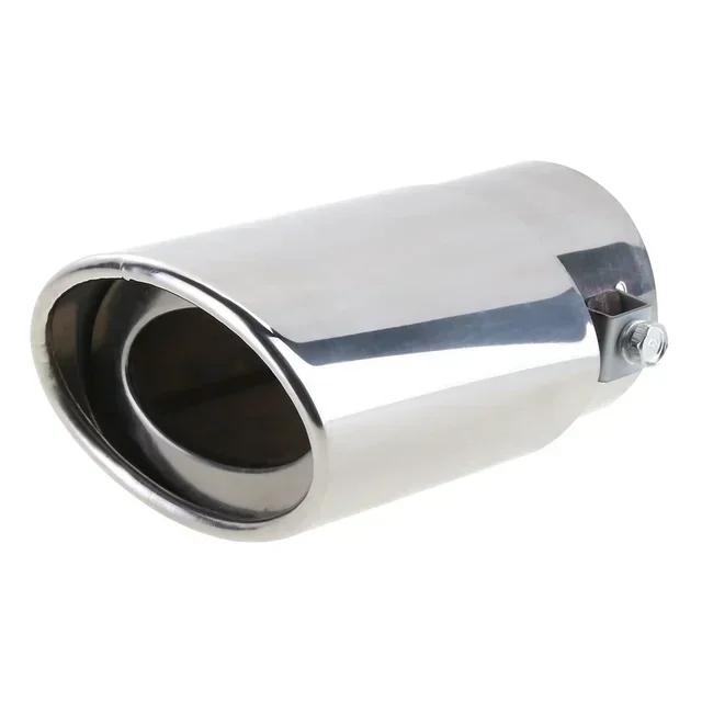 Car Exhaust Muffler Tip Single/double Outlet Round Stainless Steel Car Rear Chrome Round Exhaust Pipe Tail Muffler Tip Tube