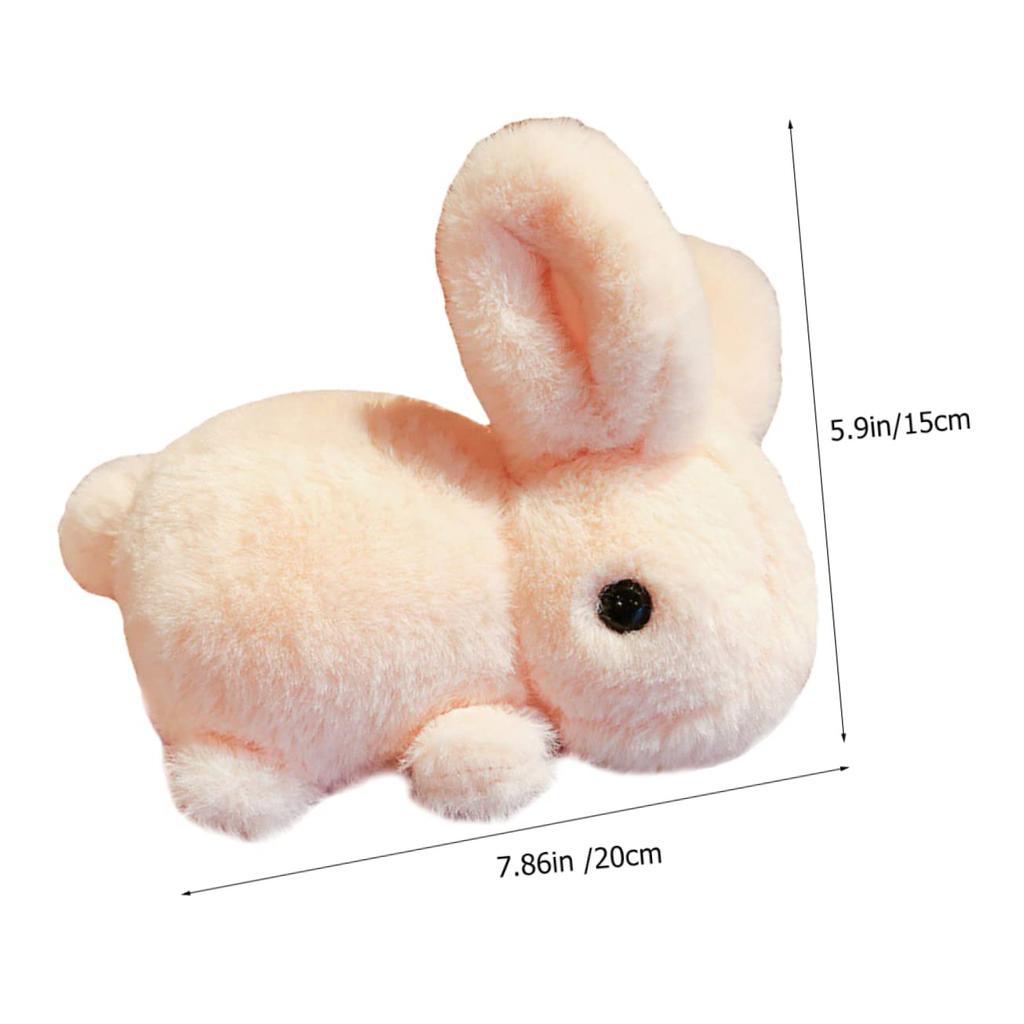 LIFKOME Fluffy Plush Rabbit Stuffed Animal Toy for and Pink Pillow, Birthdays, Celebrations, Christmas, 20cm,