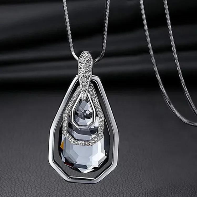 Classic Geometric Irregularity Pendant Long Necklace for Women New Sweater Accessories Cute Gifts Hip Hop Jewelry