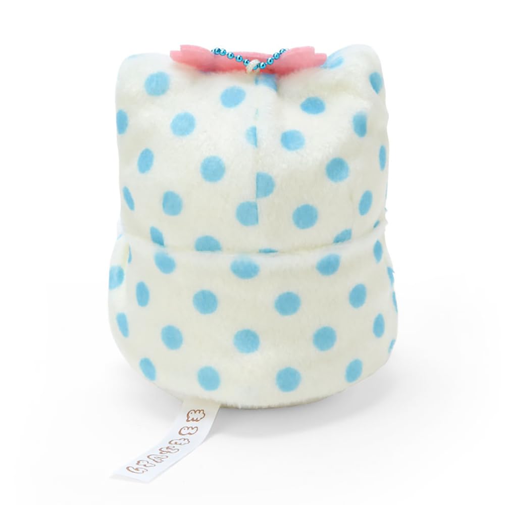 Sanrio Mascot Holder, Featured 2000s Debut Character, Marumo Fubiyori Character, 10cm Wide X 8cm Deep X 13.5cm High, Polyester, Product Number: 344702