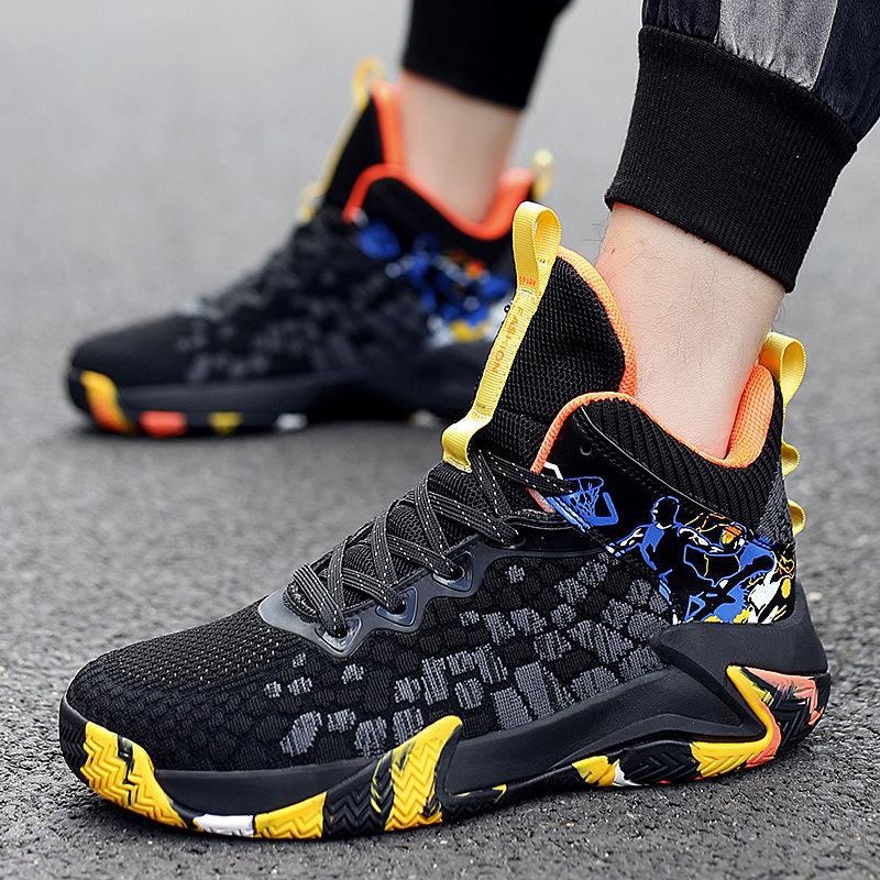 Source Basketball shoes Men's high-top Jinjiang sneakers Cement ground Outdoor foreign trade casual shoes Running sneakers