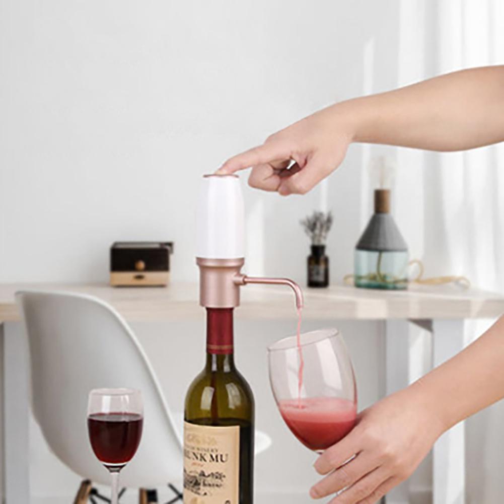 Electric Wine Aerator Pourer, Rechargeable Battery Powered Effortless One-Button Pouring Wine Decanter