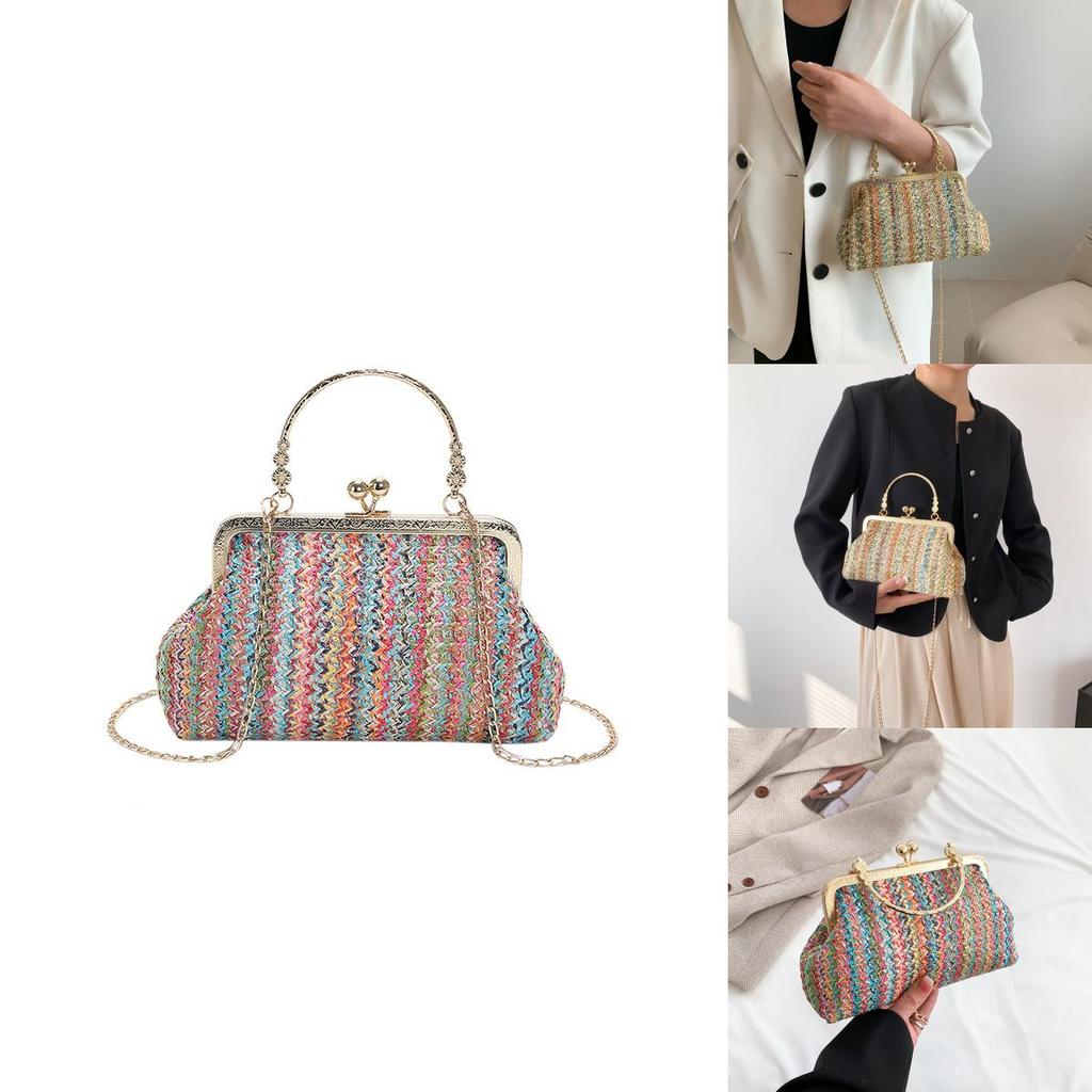 Stylish Urban Chic Woven Handbag 2023 Trendy Soft Woolen Mini Bag For Women