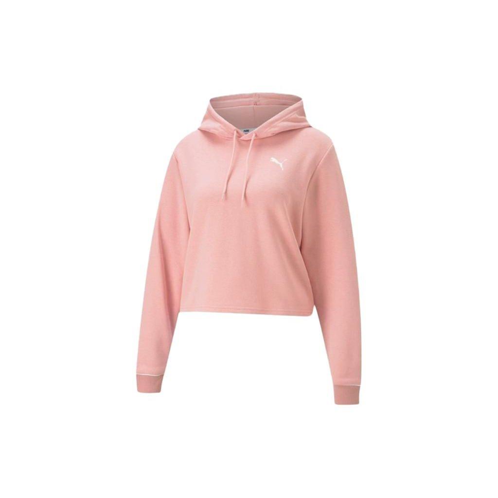Puma Style Cat Cropped Hoodie Women Tops Bridal-Pink 587162-14