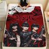 1PC Babymetal Print Flannel Blanket, High Quality Comfortable for All Seasons, Home Decor, Warmth and Comfort, Perfect for Christmas Gifts