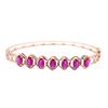 Purple Gold Colored Gold Inlaid Redstone Bracelet Fashionable Luxury Classic Rose Gold Plated Women'S Jewelry