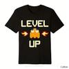 Vintage Pixel Level Up Ghost Print Cotton T Shirt Unisex Women Retro Arcade Game Streetwear Loose Casual Tee