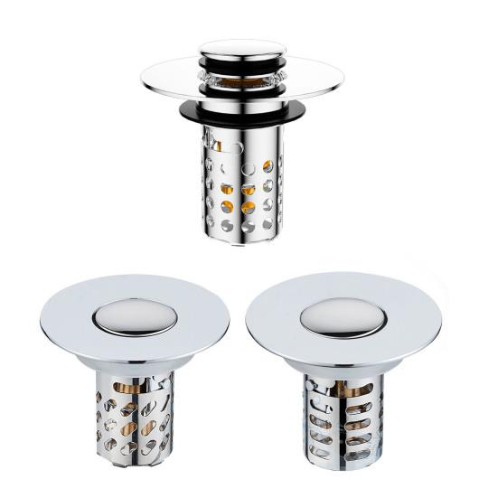 Bathroom Sink Drain Strainer Universal 3 in 1 Pop Up Stopper with Detachable