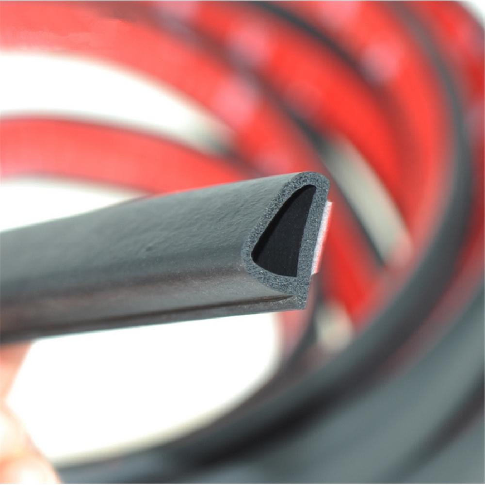 4M Large D-Type Car Door Weather Seal Hollow Strip Rubber Trim Weatherstrip