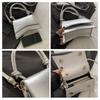 Trendy and Fashionable Candy Colored Crocodile Patterned Shiny Small Square Bag Shoulder Bag and Crossbody Bag Commuting Party