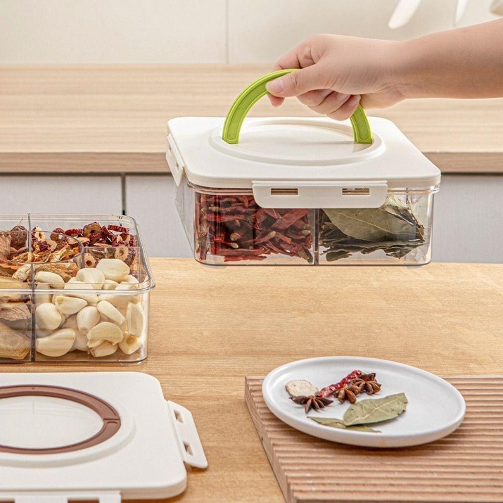 Fresh-keeping Seasoning Storage Box Sealed Dried Fruit Box Practical Divided Storage Box  for Home